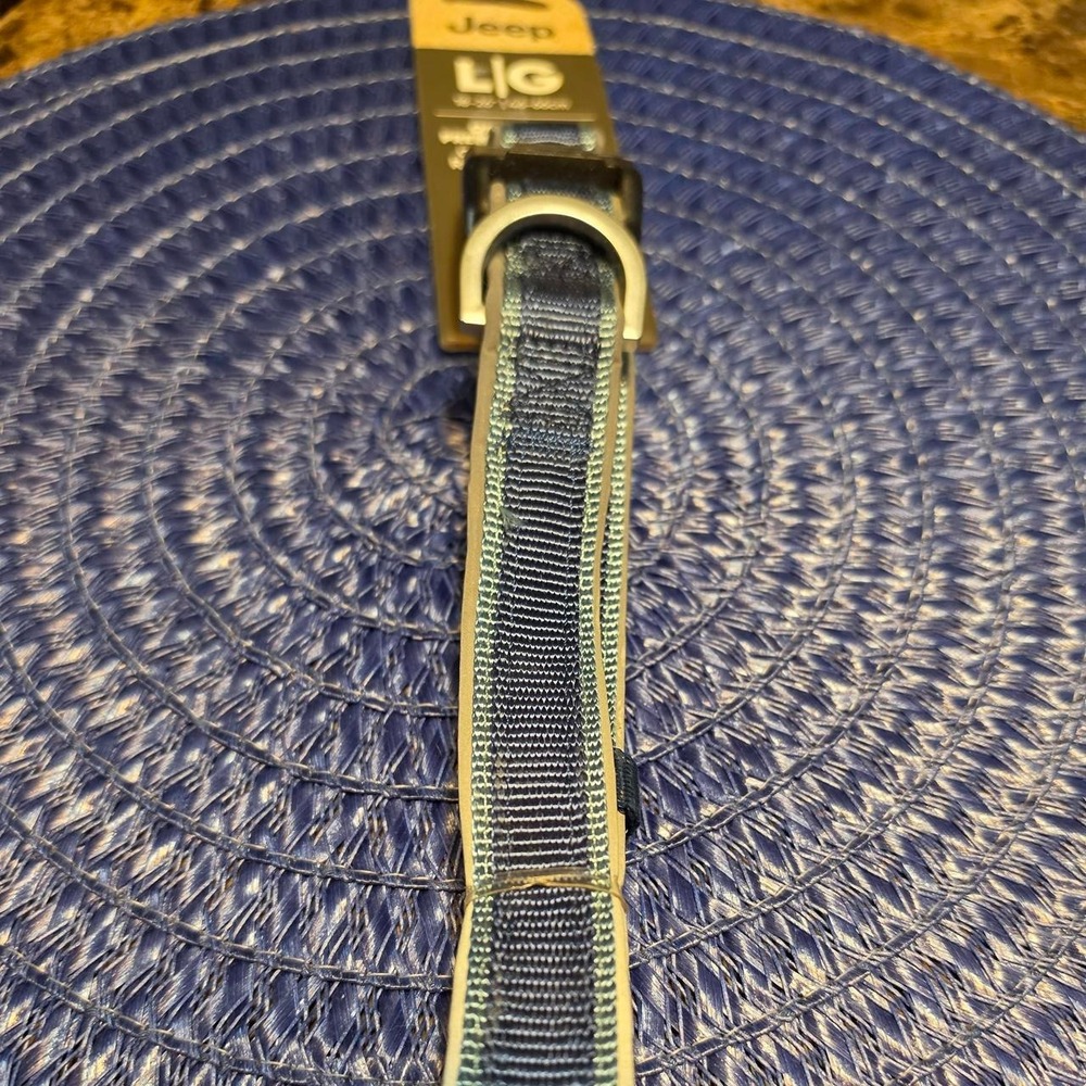 Jeep blue dog collar, Size L